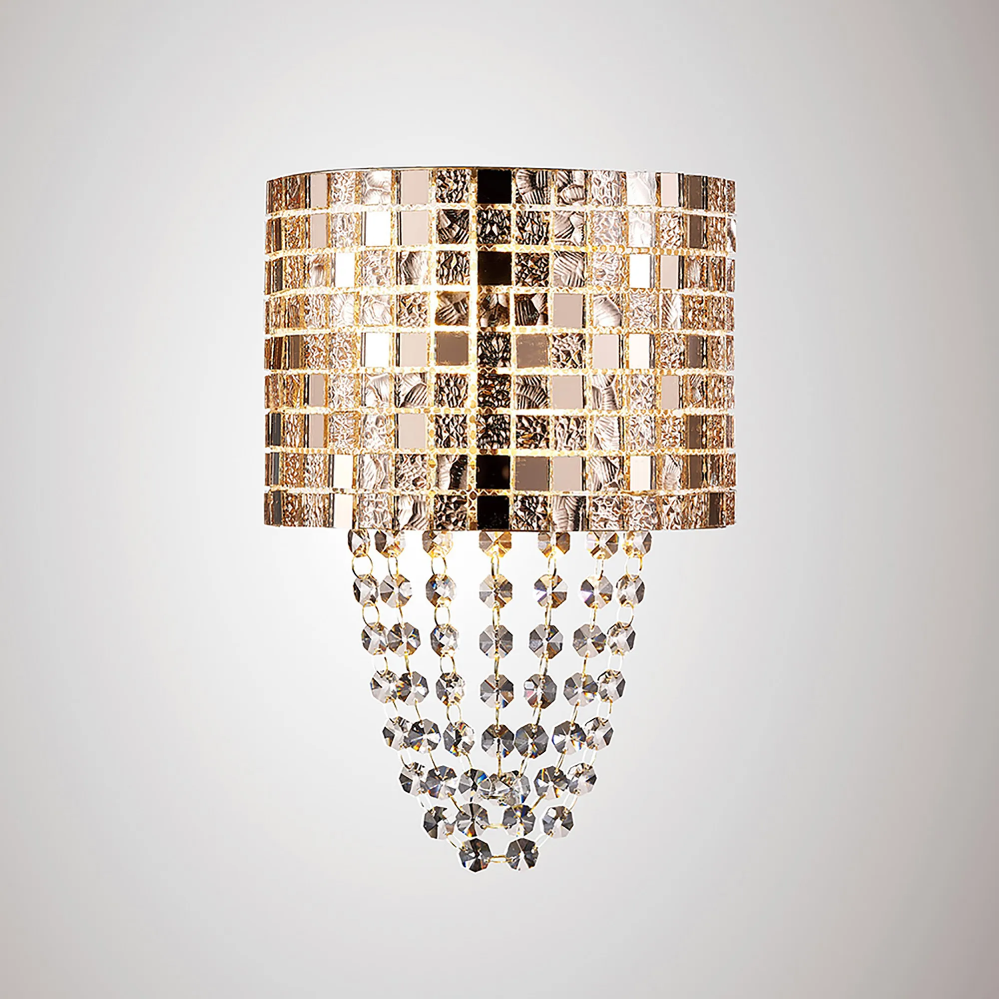 IL31621  Camden Crystal Wall Lamp 2 Light Rose Gold